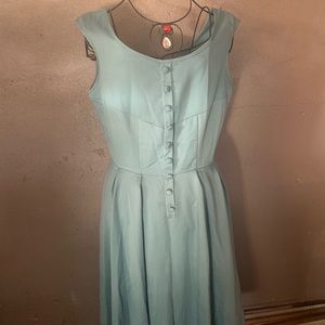 Teal Retro style day dress